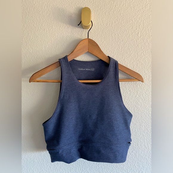 Outdoor Voices Slashback Crop Top, blue - Medium - Picture 3 of 13